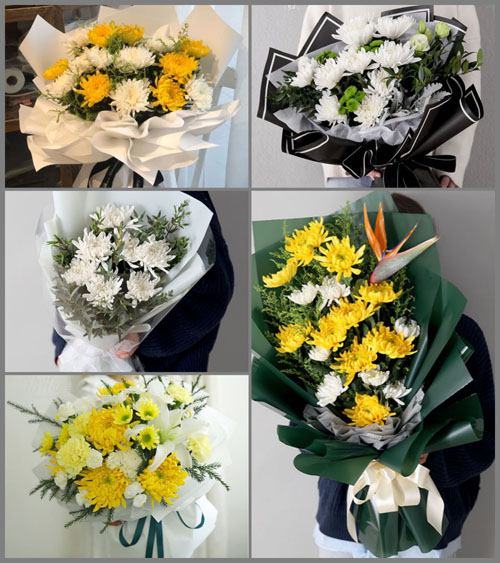山东莱芜莱城区口镇镇申陈村白事花束代送